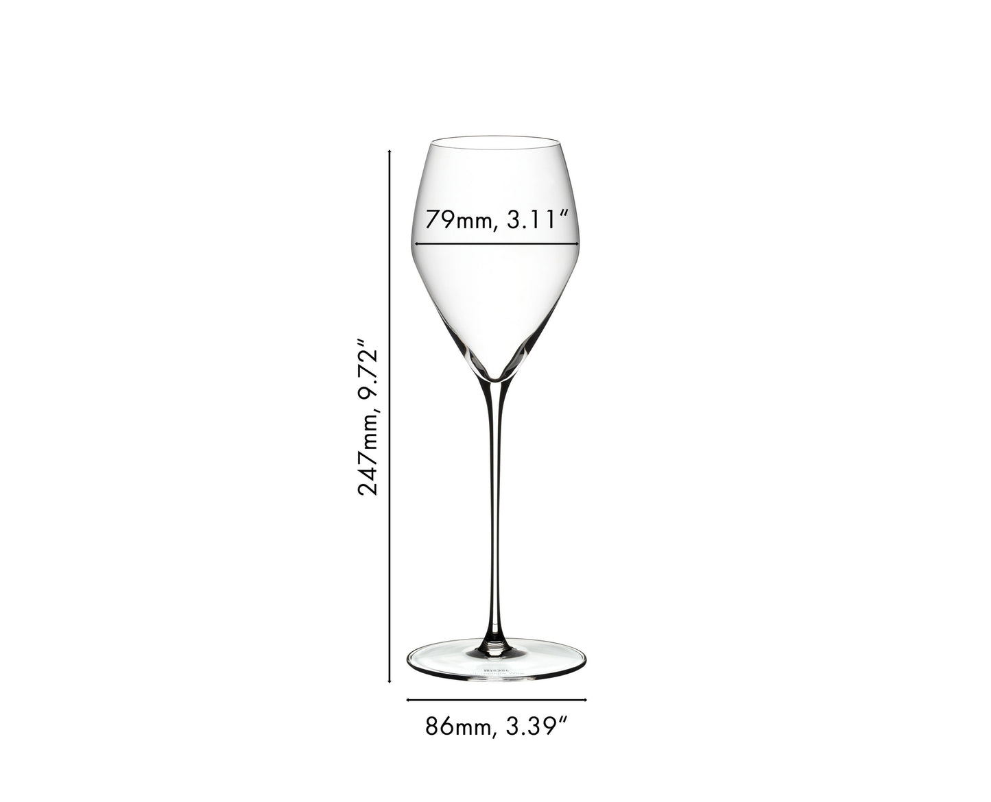 RIEDEL Veloce Champagne Wine Glass - 2 Glasses Set