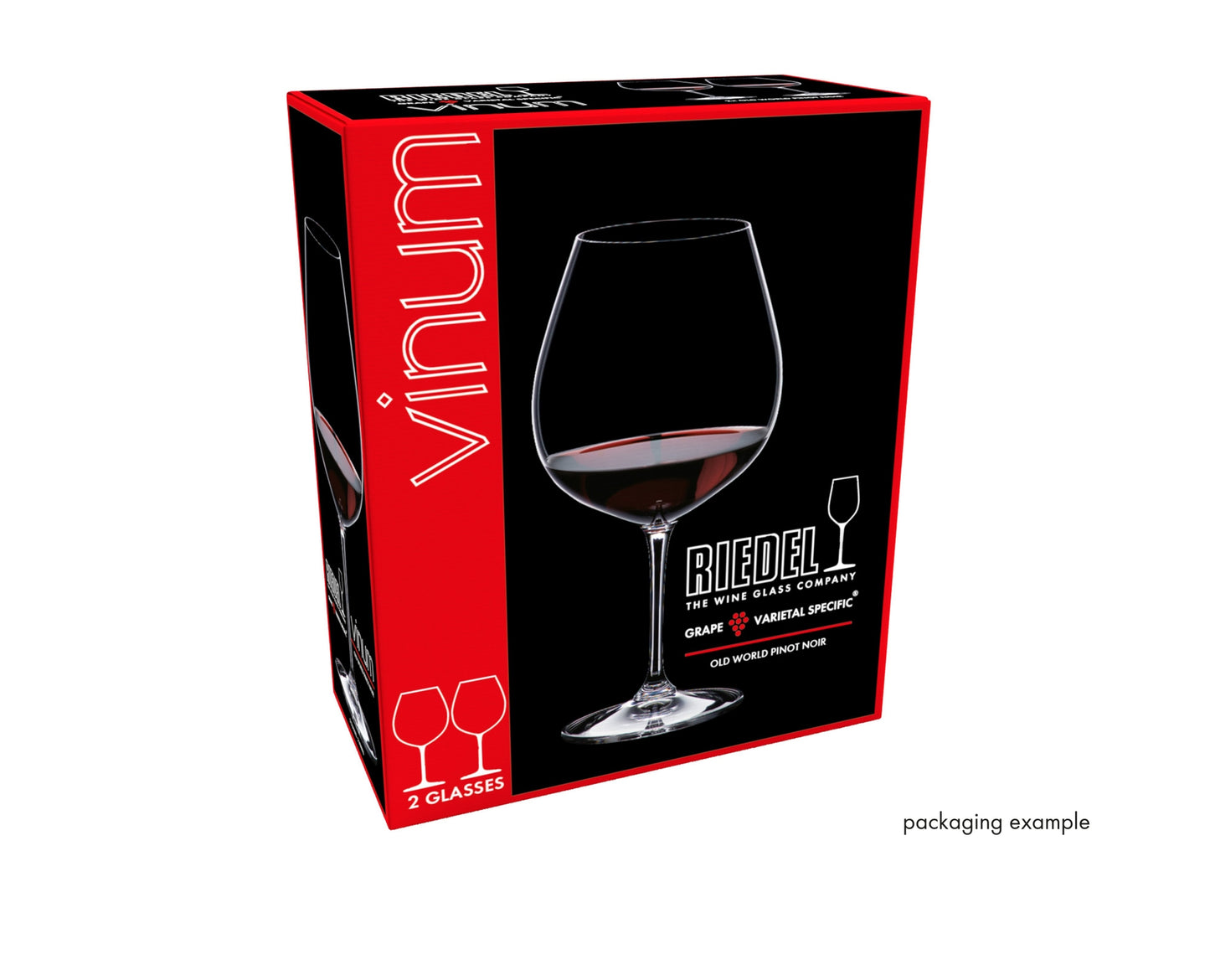 RIEDEL Vinum Pinot Noir (Burgundy Red) - 2 Glasses Set